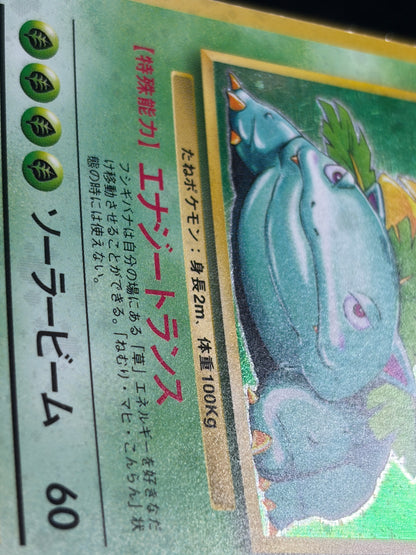 Venusaur No.003 Old Back - Japanese Pokemon Card